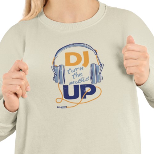 Damska bluza muzyczna DJ ze słuchawkami – Turn The Music Up 2