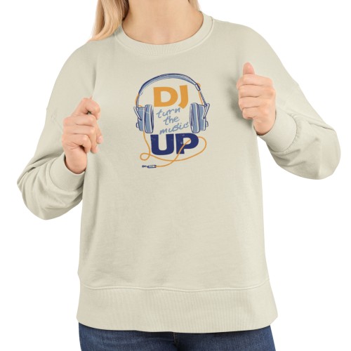 Damska bluza muzyczna DJ ze słuchawkami – Turn The Music Up