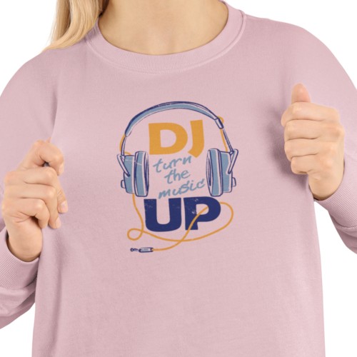 Damska bluza muzyczna DJ ze słuchawkami – Turn The Music Up 14