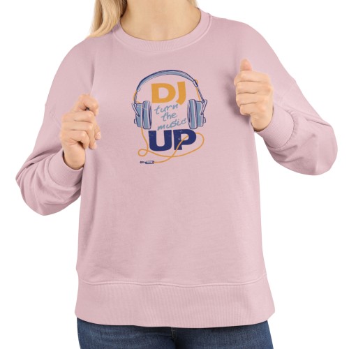 Damska bluza muzyczna DJ ze słuchawkami – Turn The Music Up 13