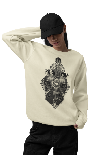 Damska bluza rockowa z gitarą i czaszkami – Rock and Roll 5