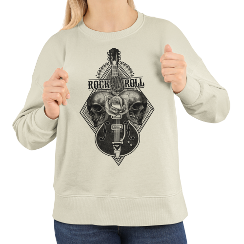 Damska bluza rockowa z gitarą i czaszkami – Rock and Roll 6