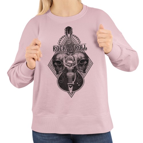 Damska bluza rockowa z gitarą i czaszkami – Rock and Roll 7