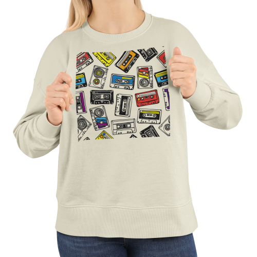 Damska bluza muzyczna z kasetami – retro lata 80 i 90 4