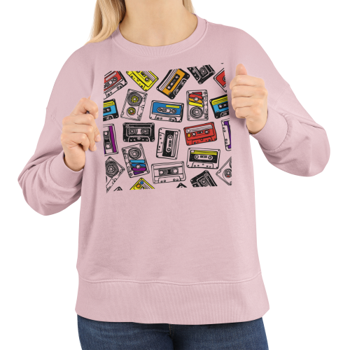 Damska bluza muzyczna z kasetami – retro lata 80 i 90 12