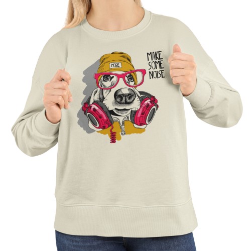 Damska bluza muzyczna z psem DJ – Make Some Noise 6