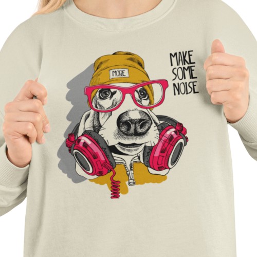 Damska bluza muzyczna z psem DJ – Make Some Noise 7