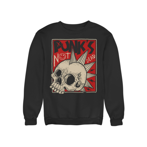 Damska bluza punk rock z czaszką – Punk's Not Dead 6