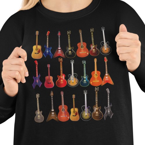 Damska bluza muzyczna z gitarami – dla gitarzystki i fanki rocka 2