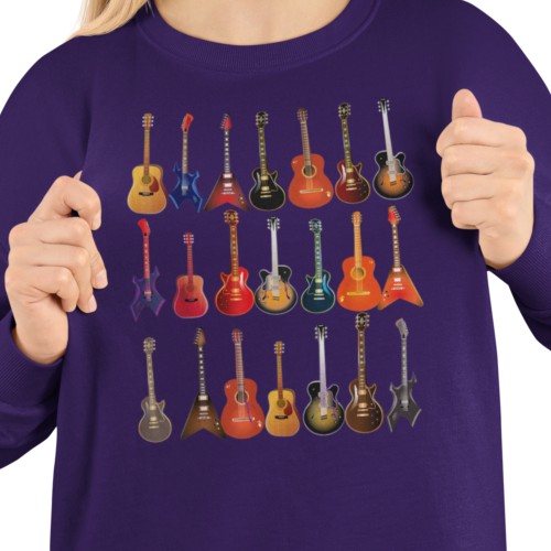 Damska bluza muzyczna z gitarami – dla gitarzystki i fanki rocka 8