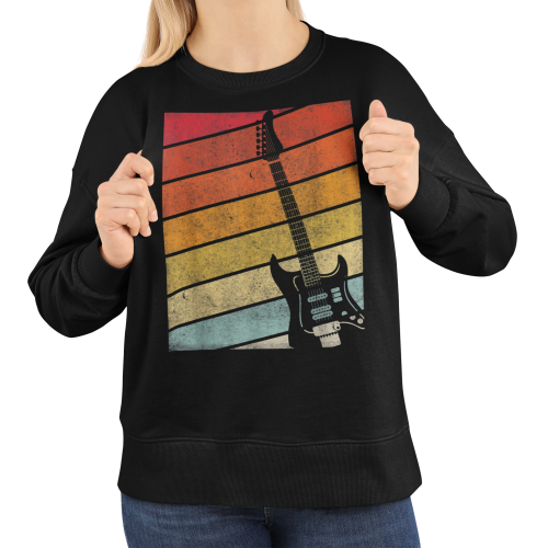 Damska bluza muzyczna z gitarą retro 3