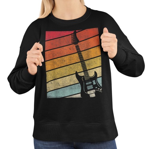 Damska bluza muzyczna z gitarą retro