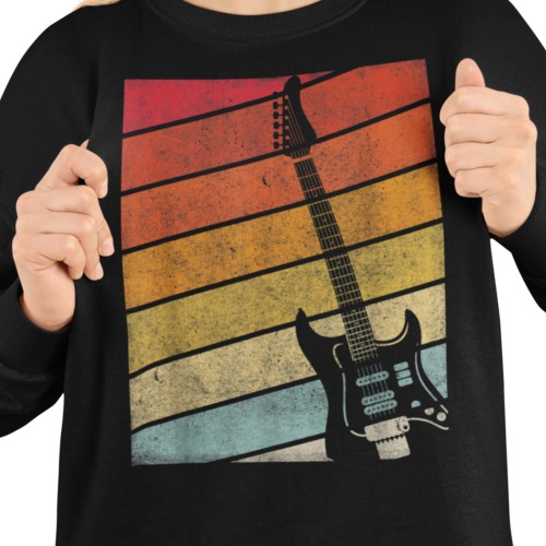 Damska bluza muzyczna z gitarą retro 2