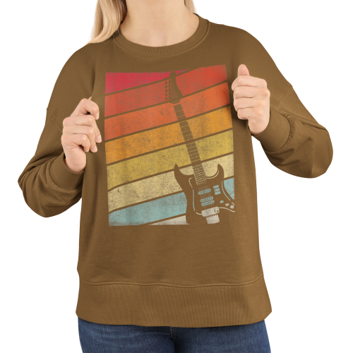 Damska bluza muzyczna z gitarą retro 15