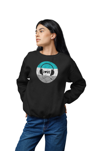 Damska bluza muzyczna ze słuchawkami Love 9
