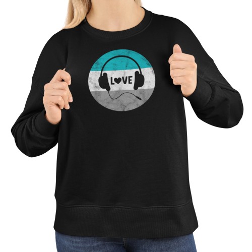 Damska bluza muzyczna ze słuchawkami Love 7