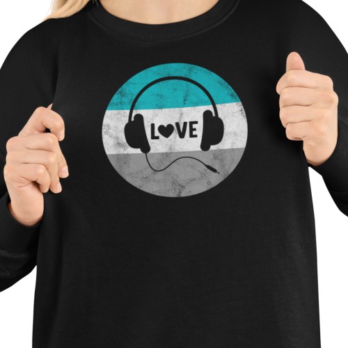 Damska bluza muzyczna ze słuchawkami Love 8