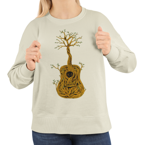 Damska bluza muzyczna z gitarą z drzewa 4