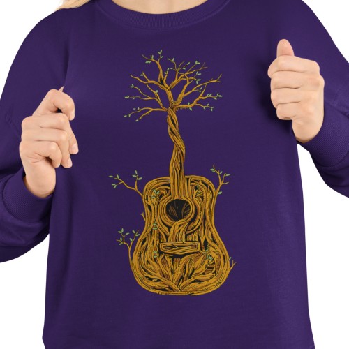 Damska bluza muzyczna z gitarą z drzewa 8