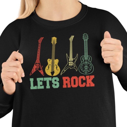 Damska bluza muzyczna Let’s Rock z gitarami 2