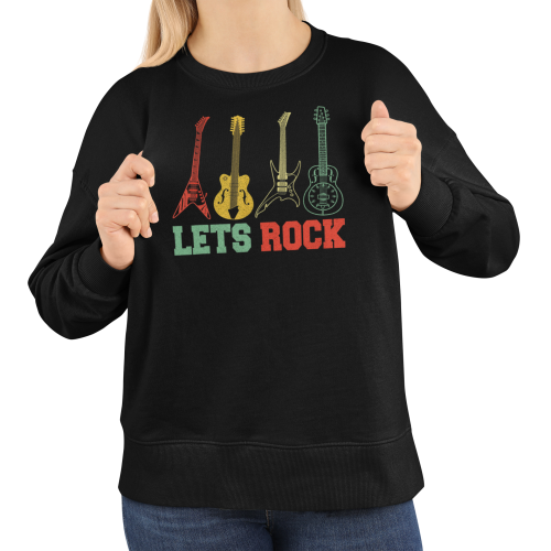 Damska bluza muzyczna Let’s Rock z gitarami 6