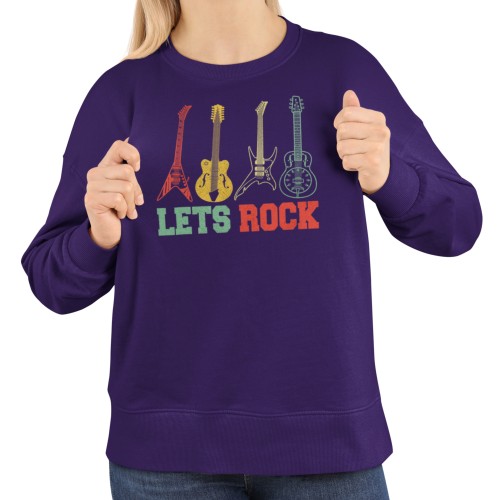 Damska bluza muzyczna Let’s Rock z gitarami 7