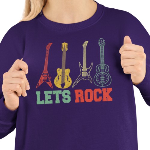 Damska bluza muzyczna Let’s Rock z gitarami 8