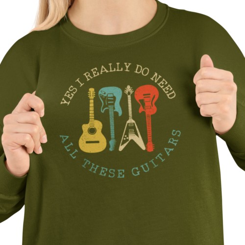 Damska bluza muzyczna I Really Do Need All These Guitars 2
