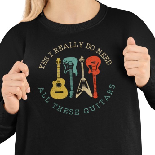 Damska bluza muzyczna I Really Do Need All These Guitars 14