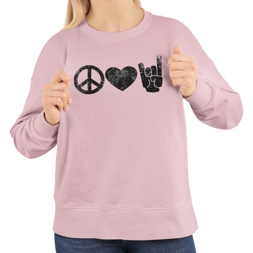 Damska bluza muzyczna Peace Love Rock 1