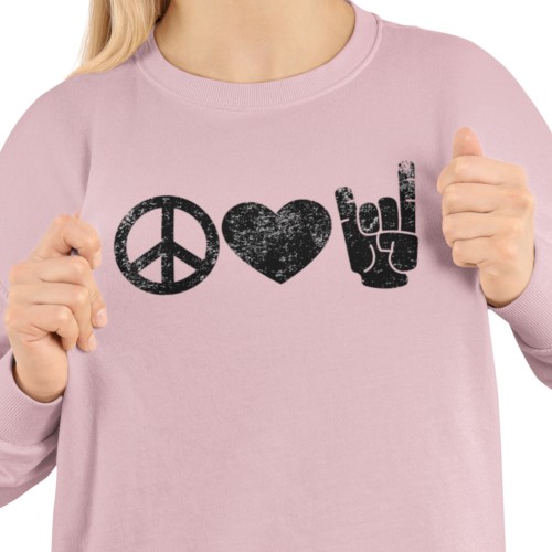 Damska bluza muzyczna Peace Love Rock 2