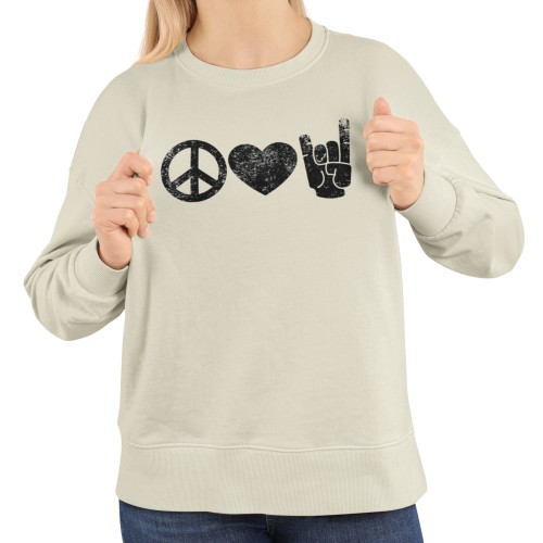 Damska bluza muzyczna Peace Love Rock 7