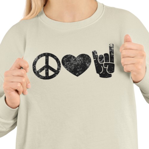 Damska bluza muzyczna Peace Love Rock 8