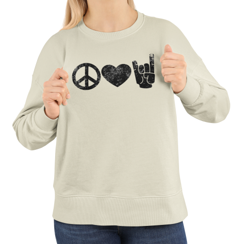 Damska bluza muzyczna Peace Love Rock 10