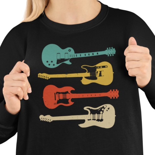 Damska bluza muzyczna z czterema gitarami 2