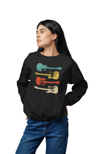 Damska bluza muzyczna z czterema gitarami 5