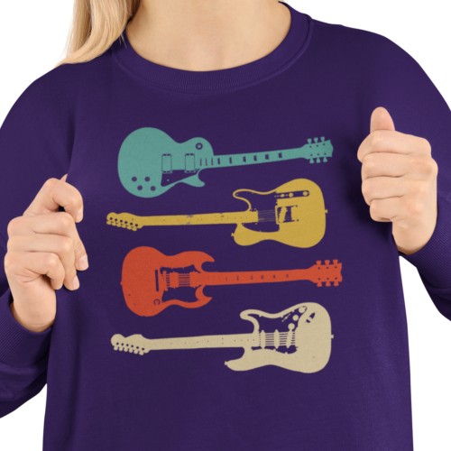 Damska bluza muzyczna z czterema gitarami 8
