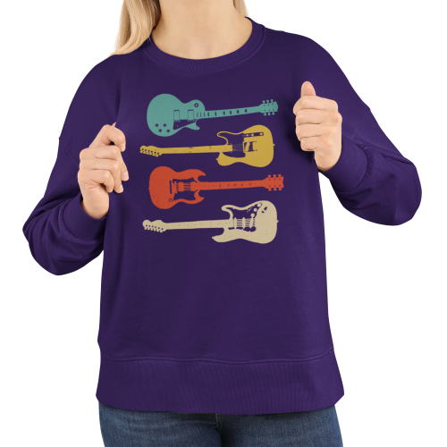 Damska bluza muzyczna z czterema gitarami 12