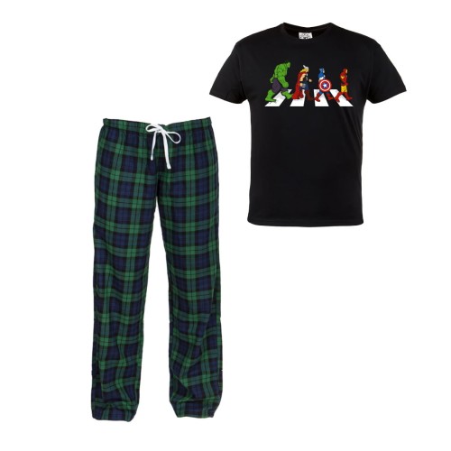 MĘSKA PIŻAMA Z NADRUKIEM NA PREZENT AVENGERS MAR40 1