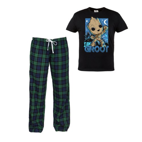 MĘSKA PIŻAMA Z NADRUKIEM NA PREZENT I AM GROOT MAR47