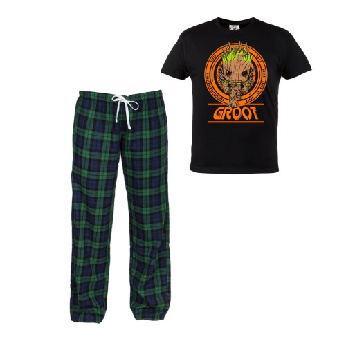 MĘSKA PIŻAMA Z NADRUKIEM NA PREZENT I AM GROOT MAR48