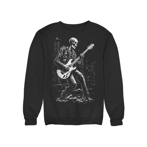 Damska bluza muzyczna rockowa Szkielet Gitarzysta 3