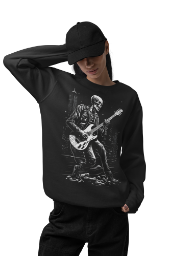 Damska bluza muzyczna rockowa Szkielet Gitarzysta 5