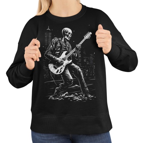 Damska bluza muzyczna rockowa Szkielet Gitarzysta