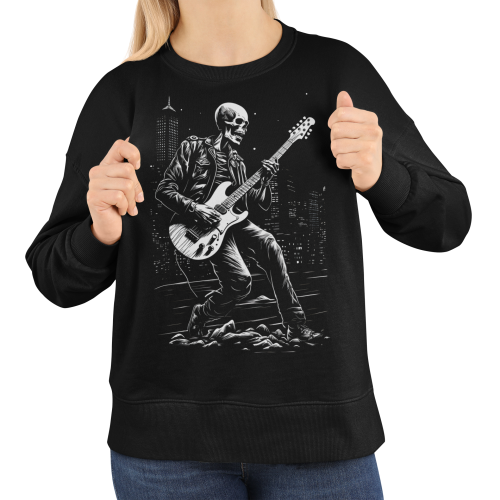 Damska bluza muzyczna rockowa Szkielet Gitarzysta 6