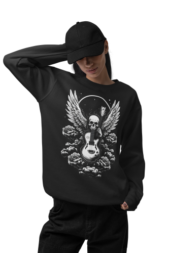Damska bluza rockowa Czaszka Skrzydła Gitara 3