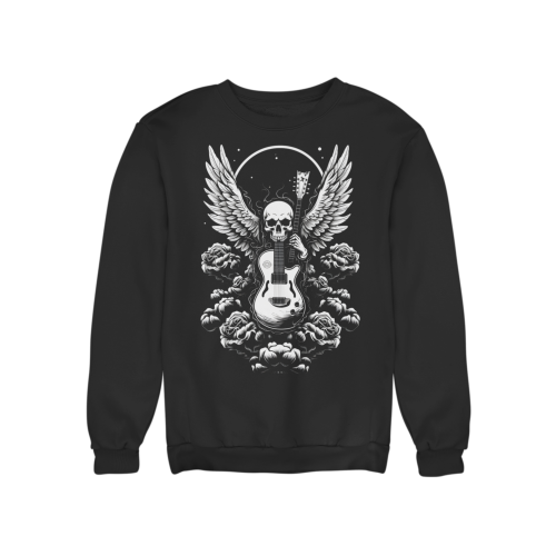 Damska bluza rockowa Czaszka Skrzydła Gitara 6