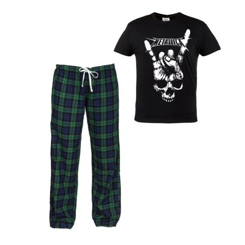 MĘSKA PIŻAMA Z NADRUKIEM NA PREZENT METALLICA META09 1