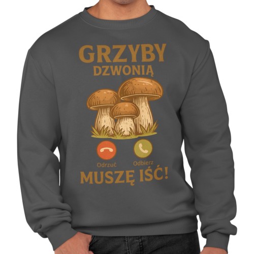 Męska bluza dla grzybiarza Grzyby Dzwonią 1