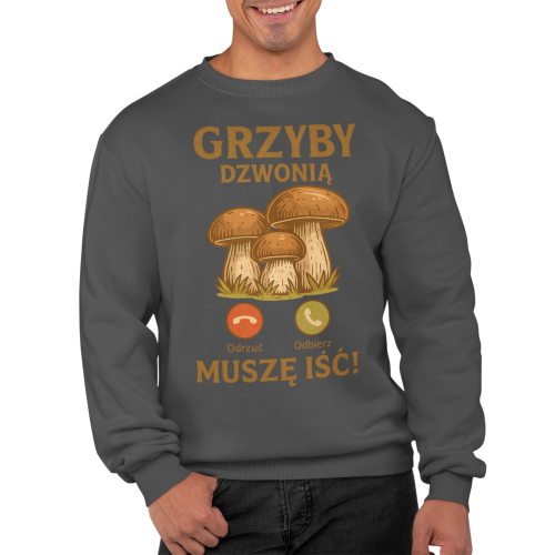 Męska bluza dla grzybiarza Grzyby Dzwonią 5